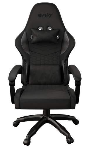 Silla Gaming Fury Shinai S4 - Reposacabezas, almohada lumbar, inclinable, reposabrazos fijos blandos