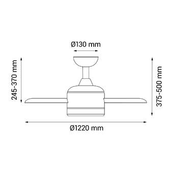VENTILADOR TECHO SULION MARA 28W 122CM BCO/MADERA