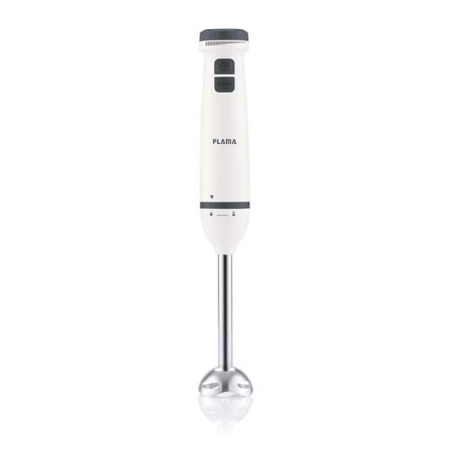 Batidora de mano flama 2031FL - 800W, inox y blanco, 2 cuchillas, 2 velocidades + turbo