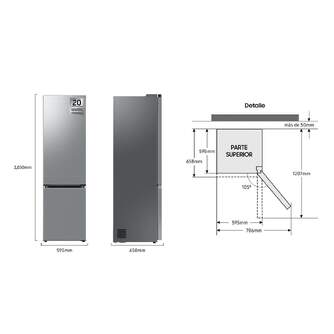 FRICOM. SAMSUNG RB38C603CS9/EF 203x59x66 NF INOX