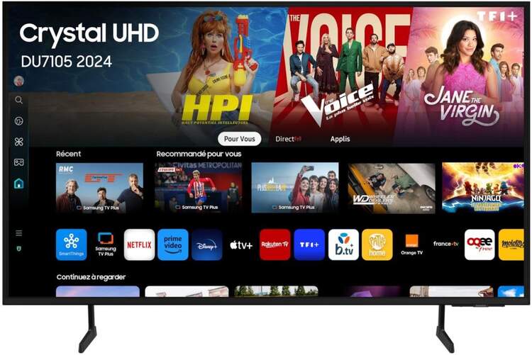 TV Samsung 43" TU43DU7105 - Crystal UHD 4K, Smart TV, con Bluetooth