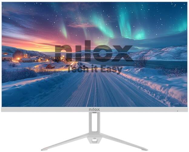 Monitor Nilox 23,8" NXM24FHD100W - Full HD, Pantalla Fast IPS 100 Hz, HDMI, altavoces 2 RMS, blanco