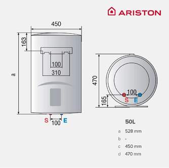 TERMO ARISTON LYDOS ECO 50L VEU 3201863