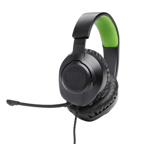 Auriculares JBL Quantum 100 Gaming - Sonido espacial Windows, 20-20000 Hz, Negro/Verde