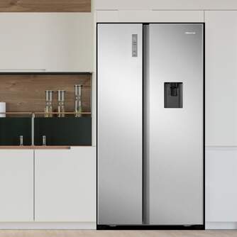 FRI. HISENSE RS677N4WCD 178x92 NF GRIS INOX DISP