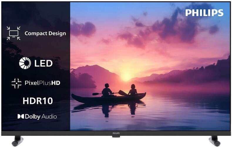 TV Philips 24" 24PHS6050 - HD 1366x768 Pixel Plus, Smart TV Titan OS, Altavoces 12 W, HDR10