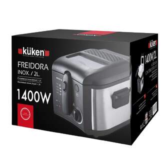 FREIDORA KUKEN 33239 INOX 1400W  2L