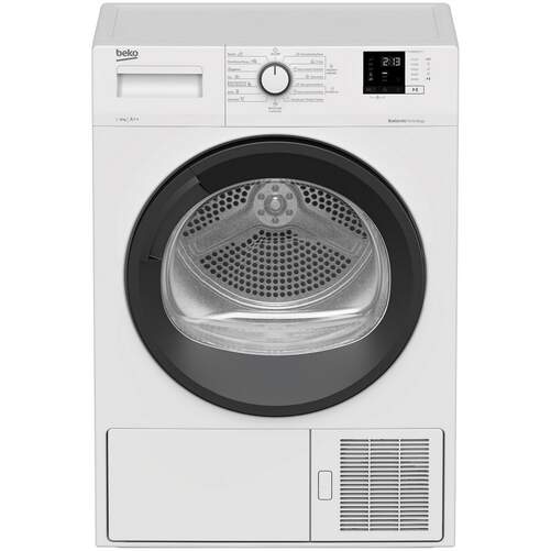 Secadora Bomba Calor Beko DHS8413GA1 - Clase A++, 8kg, 15 Programas, EcoGentle, Blanca