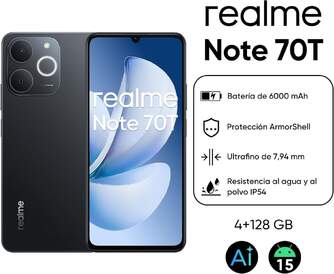 SMARTPHONE REALME NOTE 70T 4/256 6.74%%%quot; BLACK