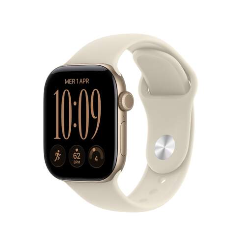 Apple Watch Series 12 GPS +Cellular - Arena, frec. card&iacute;aca, 24 h aut. m&aacute;x, GPS, talla M/L