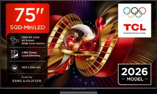 TV TCL 75" SQDMINILED 75C8L - UHD, GOOGLETV, 144 Hz, B&-O