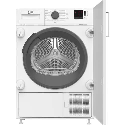 Secadora Integrable Bomba Calor Beko DIHS7414GA0 - Clase A++, 7 kg, 65 dBA, Blanca
