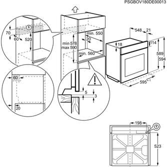 Horno Pirolítico AEG BPB23112ZM | Clase A+, 72L, 9 Funciones