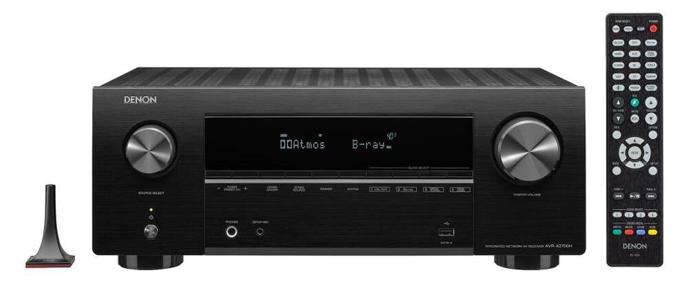 Receptor AV Denon AVR-X2700H - 8K, 7.2 Canales, Audio 3D, HEOS, Dolby Atmos, DTS:X, Dolby Vision