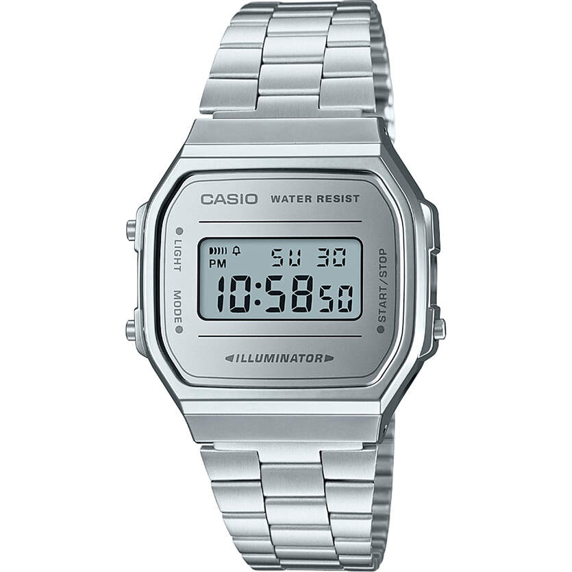 Reloj Casio Vintage Iconic A168WEM-7EF | Plateado, display digital