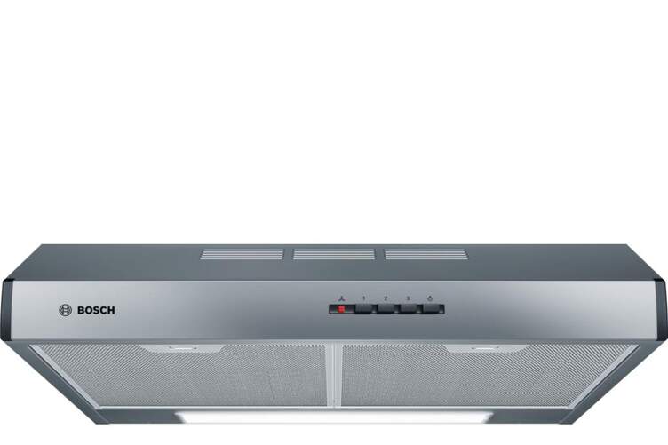 Campana extractora Bosch DUL63CC55 - 60cm, Extracción máx 350 m3/h, 3 Potencias, LED, Acero Inox