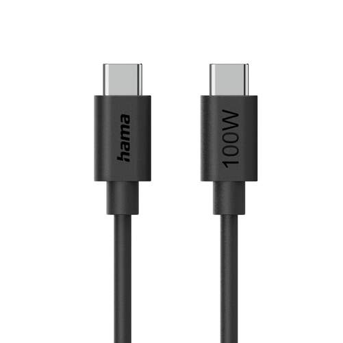 Cable Hama 00086448 - USB-C a USB-C, cable 1,2 m Negro, 100W