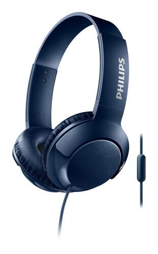 Auriculares Philips Bass+ SHL3075BL/00 Azul - Cable, Micro, 9-23.000 Hz, 32 oh., 103 dB, 40 mW