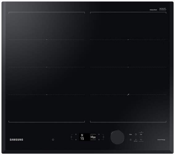 Placa de inducción Samsung NZ64B7799KKU1 - Dual Flex, 7400 W, 60 cm, Negro