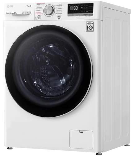 LG F4WV5012S0W Lavadora 12kg Clase B - 1400r, Inverter AI DD, TurboWash, Vapor, 14 Programas