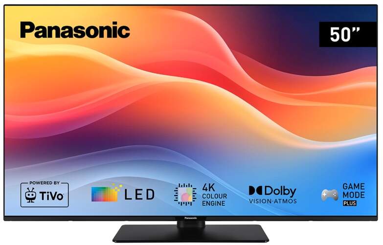 TV Panasonic 50" LED TB-50W61AEZ - 4K Ultra HD, Peana central, Smart TV TiVO, Dolby Vision y Atmos