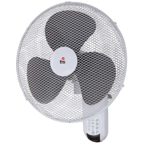 Ventilador Mural FM VM140M - 50W, 3 Velocidades, Temporizador, Mando, 40cm Di&aacute;metro