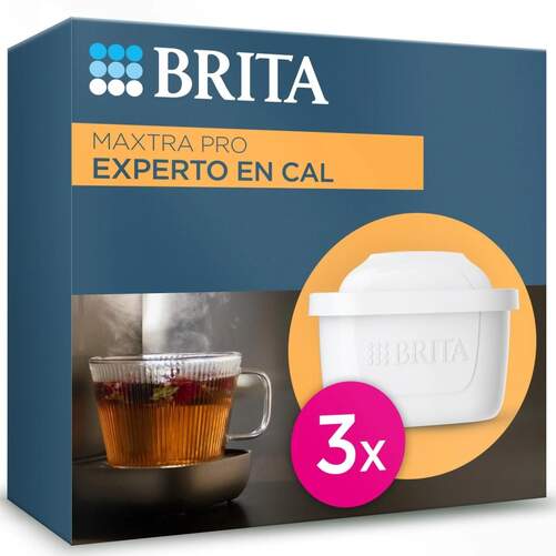 Recambio Jarra Brita Maxtra Pro - 3 Unidades+1, Experto en cal, Blanco