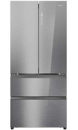 Frigorífico Americano Haier HFR7819ENGC - Clase E, No Frost, 504 L, 190x83 cm, Cristal Inox