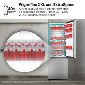 FRICOM. LG GBBW726CMB 203x70 INOX METALFRESH