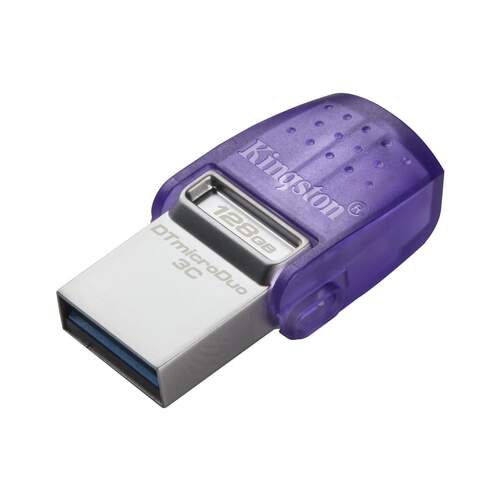 Memoria USB Kingston DataTraveler MicroDuo 3C - 128 GB, 15 mb/s lectura, 5 mb/s escritura, USB 2.0