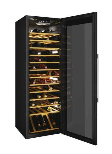 Vinoteca Hoover HWC 200 EELW - 82 Botellas Aprox, 144x49cm, Estantes Bambú, Humedad 50-80%, 7-18ºC