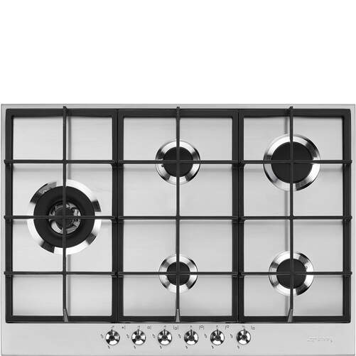 Placa Gas Natural Smeg PX375L - 5 Zonas, 70/75 cm, Inox