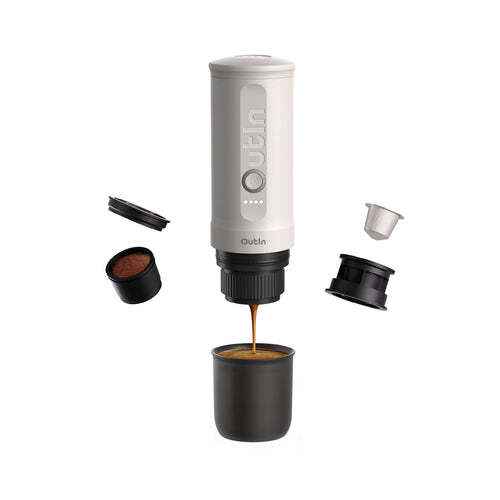 Cafetera Express Outin Nespresso - 12 V, Port&aacute;til, Blanco
