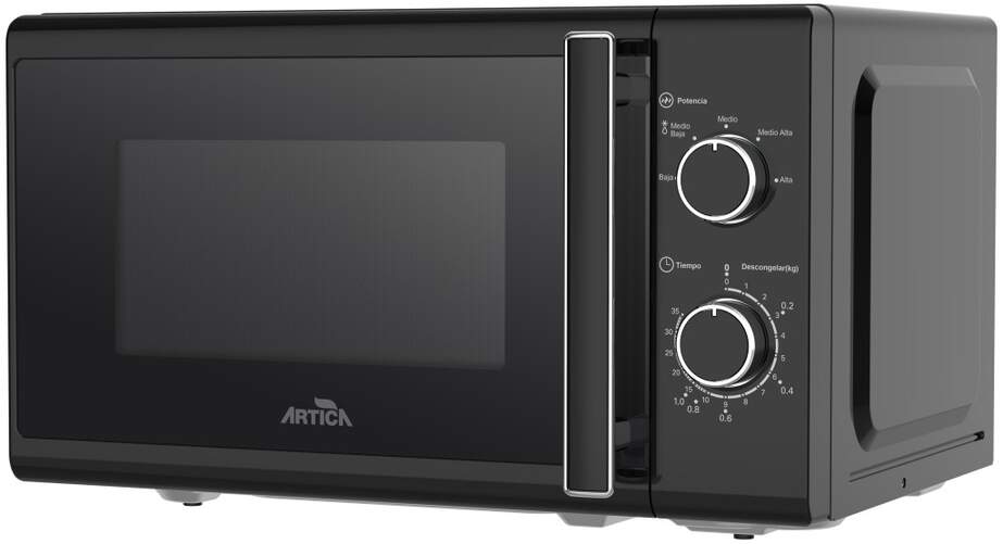Microondas Artica AMW201B - 700 W, 20 Litros, Negro