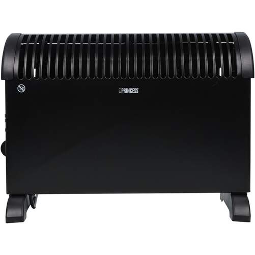 Convector Princess KA5102 Negro - 2000 W, 3 potencias, termostato regulable, modo turbo