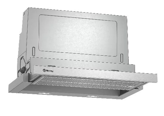 Campana Extra&iacute;ble Balay 3BT267MX - 60 cm, 739 m3/h, 41 dB, Inox
