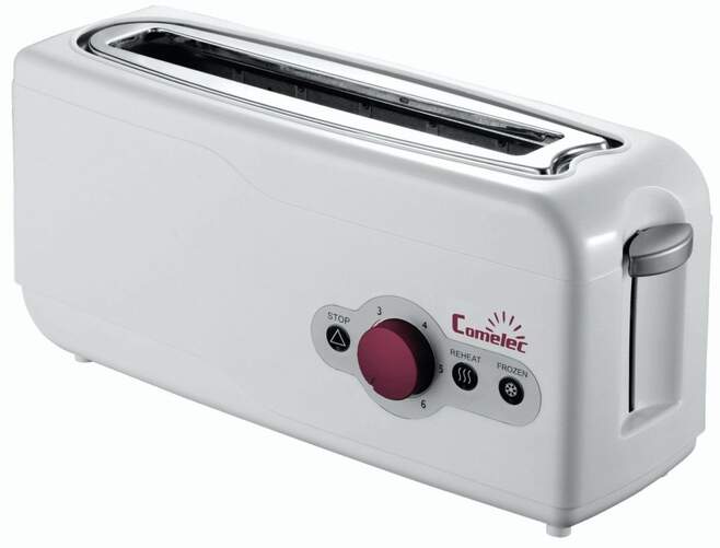 Tostadora Comelec TP1719 - 750W, 1 ranura multipan, Bandeja recogemigas, Funci&oacute;n descongelaci&oacute;n