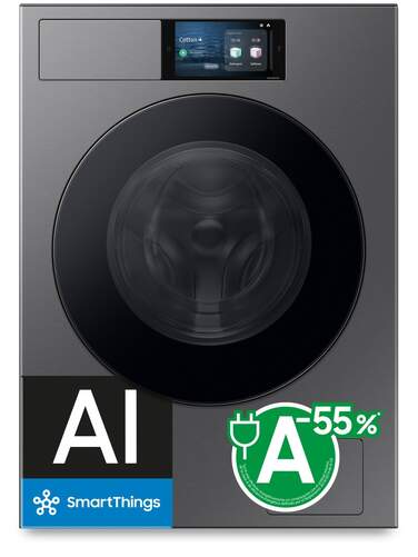 Lavadora Samsung WF90F09C4SU3 - 9 kg, 1400 rpm, Clase A-55%, Autodosificaci&oacute;n, Grafito