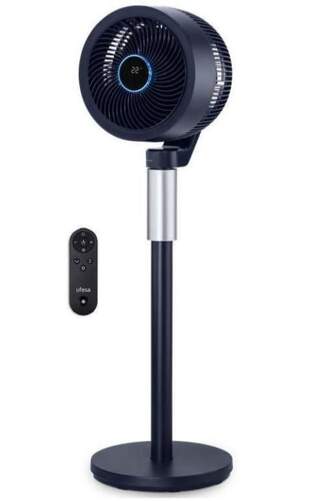 Ventilador de pie Ufesa AALBORG 3D - Luz LED, Táctil, 70 W, 1 m