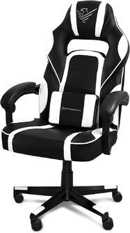 SILLA GAMING PHOENIX TROPHY CUERO PU BLANCA/NEGRA