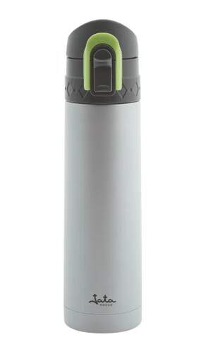 Termo de liquidos Jata 826 - Termo de Viaje, Acero Inoxidable, 500 ml, Gris y Verde