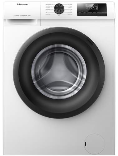 Lavadora Hisense WFQP901418VM - 9 kg, 1400 rpm, Clase B, 15 Programas+Vapor, Motor Inverter