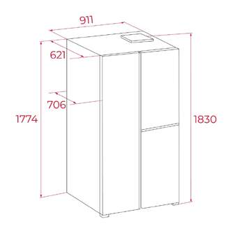 FRI. TEKA RLF85950 183x91x70 NF NEGRO DSP CON VINO