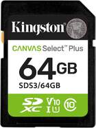 Tarjeta de memoria Kingston SD SDXC Canvas Select - 64 GB