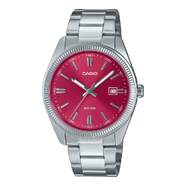 Reloj Casio Collection Hombre MTP-1302PD-4AVEF - Esfera analógica rosa, carcasa y correa plateadas