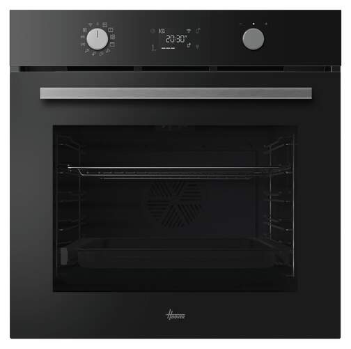 Horno Hoover HO6T5B3HTB - 78 L, Limpieza Hidrol&iacute;tica, Display, Gu&iacute;a Telesc&oacute;pica, Clase A++, Negro