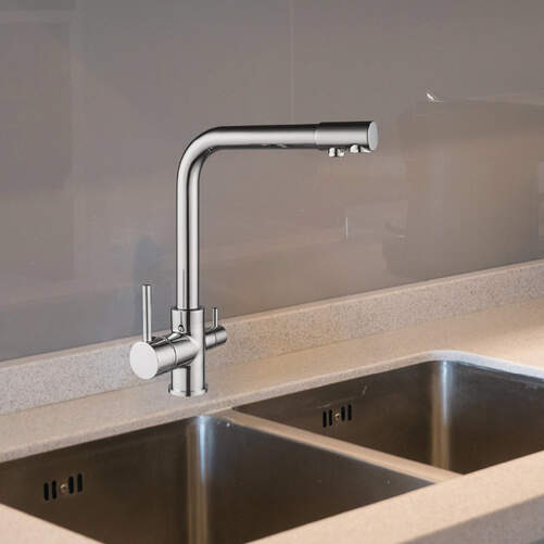 Grifo Midea Osmofilter Osmosis 3 Vias Paris RO5021 - Inox
