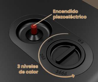 ESTUFA GAS ARTICA AEI4100N INFRARROJOS 4100W NEGRO