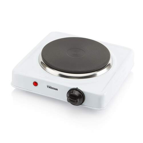 Hornillo eléctrico Tristar KP6185 - 1000 W, 1 zona, 15 cm, Blanco