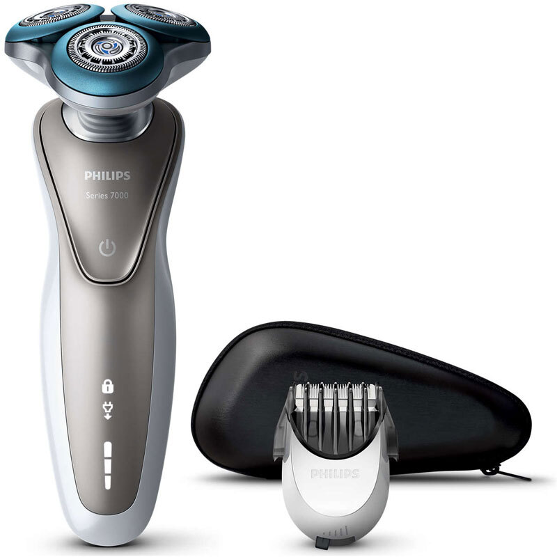 Afeitadora Philips S7510/41 + Perfilador de barba - Recargable, Seco y mojado, 50 min autonomía